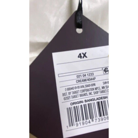 Ava & Viv Womens 4X Cream Sherpa Fleece Coat Snap Buttons Lined - Picture 8 of 11